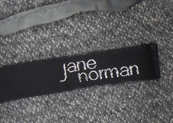 Jane Norman Women's Grey Herringbone Coat Size 8