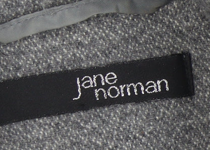 Jane Norman Women's Grey Herringbone Coat Size 8
