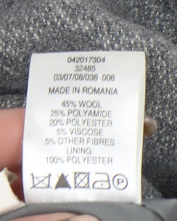 Jane Norman Women's Grey Herringbone Coat Size 8