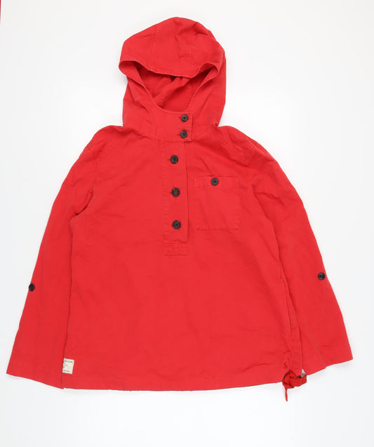 Womens UK Size 12 Joules Red Anorak Coat