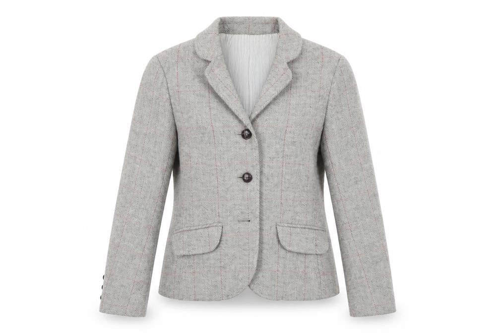 Gap Women's Grey Tweed Blazer, Size 10, Classic Fit