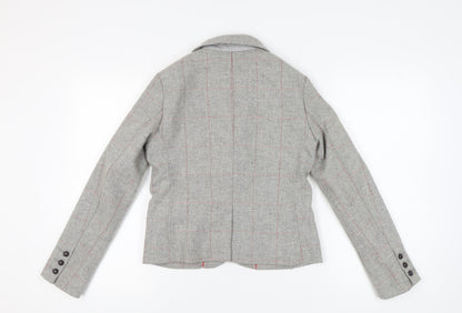 GAP Women's Grey Tweed Blazer, Size 10, Classic Fit