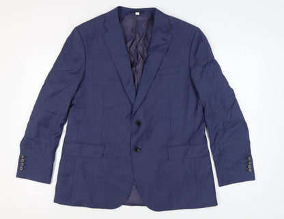 Mens UK Size 44 Marks and Spencer Regular Blue Suit Jacket