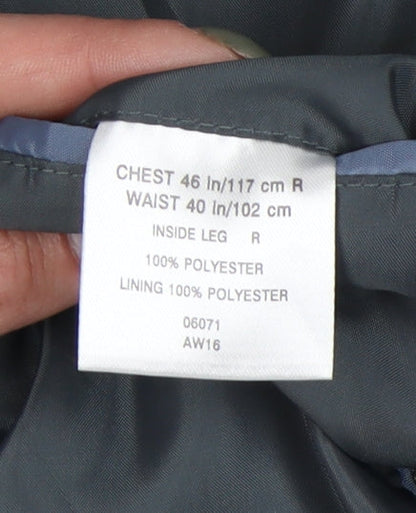 Mens UK Size 46 Greenwoods Regular Grey Suit Jacket