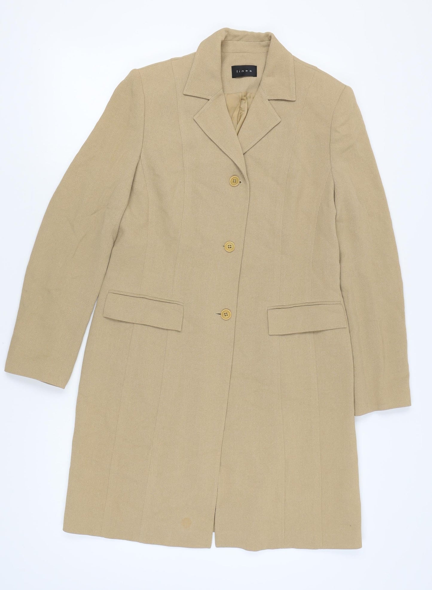 Linea Women's Beige Long Blazer Size 12