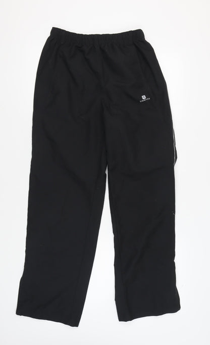 Domyos Men's Black Trousers - M, Regular Fit, Casual