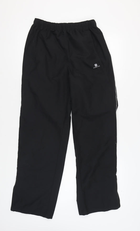 Domyos Men's Black Trousers - M, Regular Fit, Casual