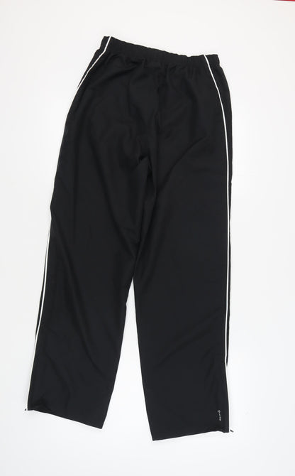 Domyos Men's Black Trousers - M, Regular Fit, Casual