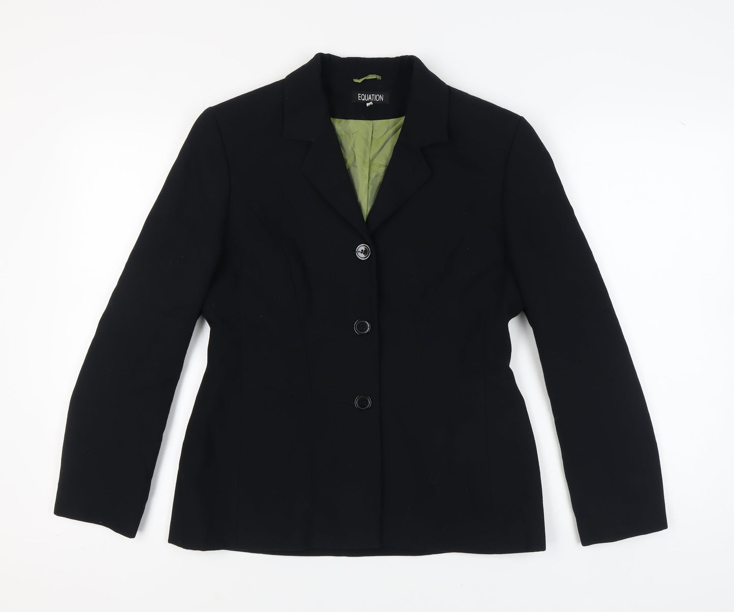 Womens UK Size 12 Equation Regular Black Blazer