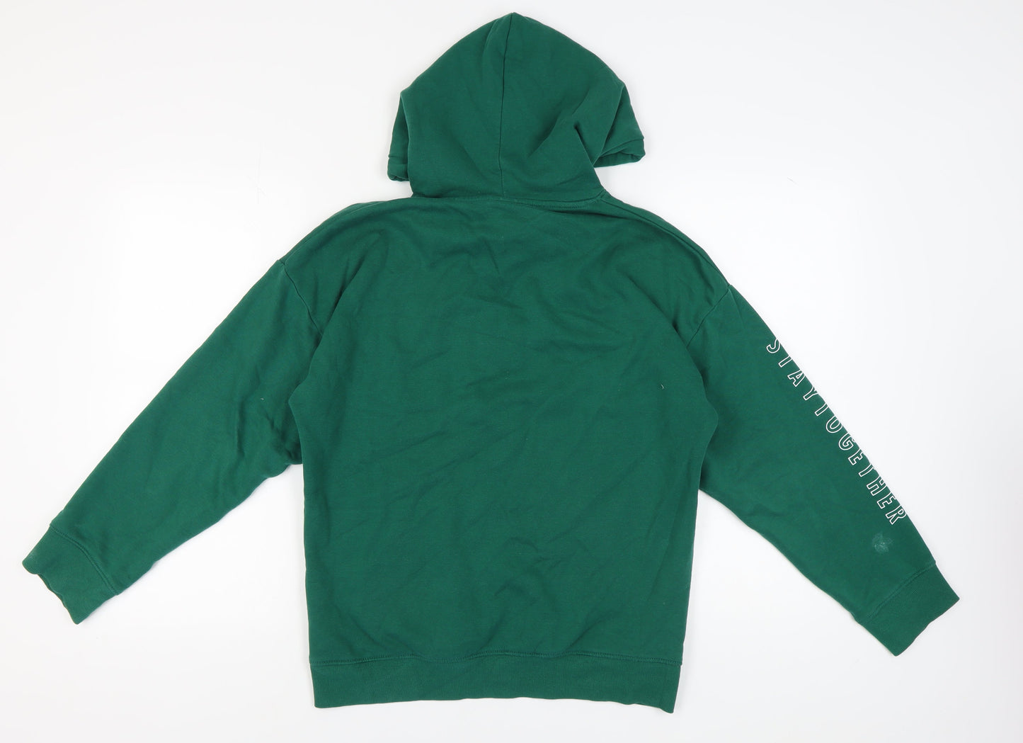 H&M Green Pullover Hoodie Unisex XS