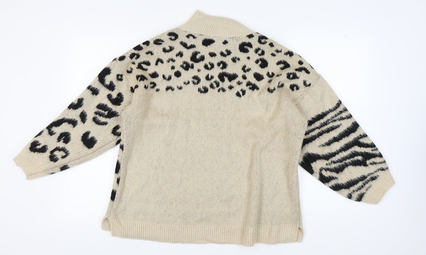 Womens UK Size S Topshop Beige Jumper Jumper