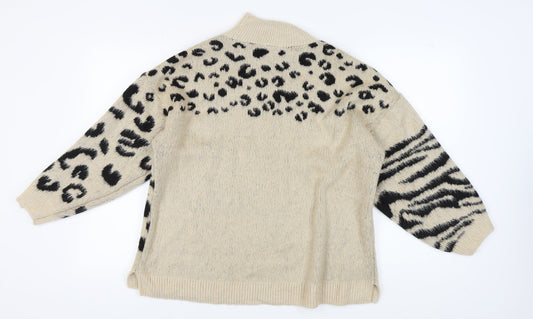 Womens UK Size S Topshop Beige Jumper Jumper