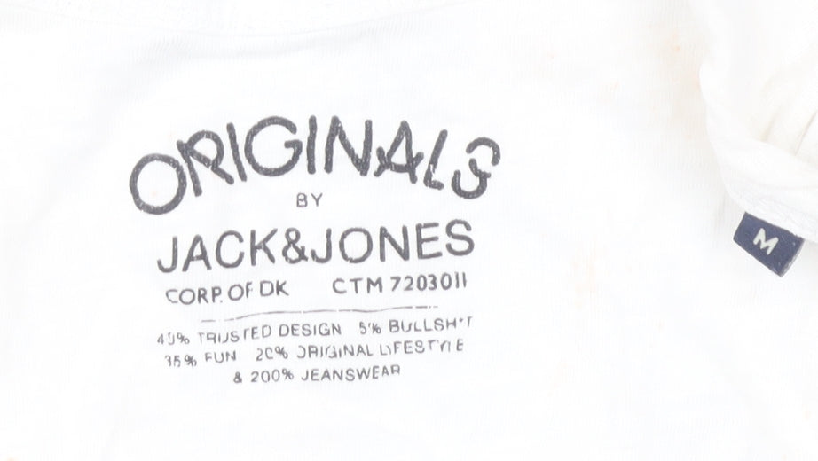 Jack & Jones Men's White Crew Neck Sleeveless T-Shirt M