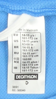 Decathlon Boys Blue T-Shirt 14-15 Lightweight Activewear