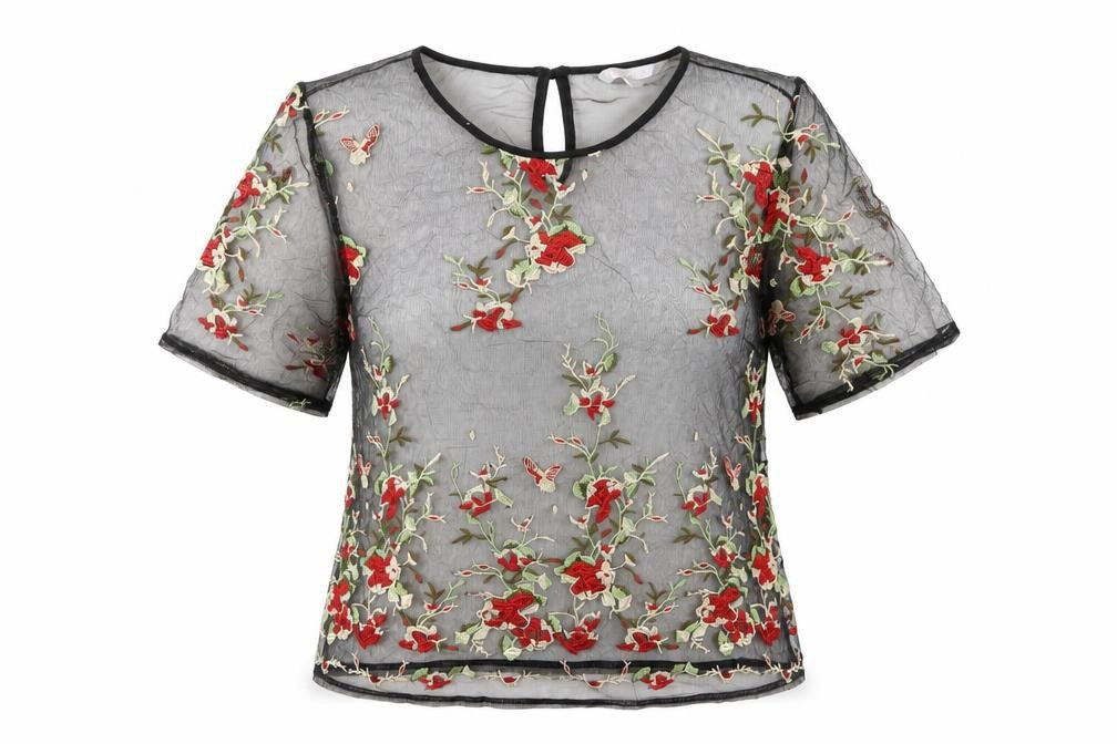 Womens UK Size 12 Red Herring Black Basic Blouse