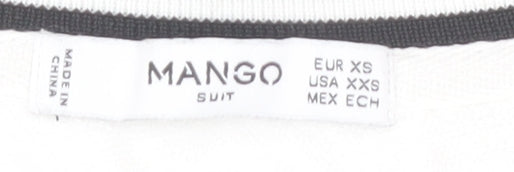 Mango Women White XS Pullover Sweatshirt with Logo