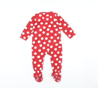 Disney Baby Unisex Red Polka Dot All-In-One 9-12M