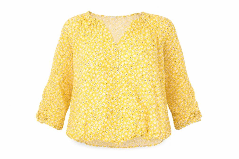Womens UK Size XL Old Navy Yellow Basic Blouse