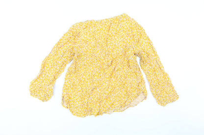 Womens UK Size XL Old Navy Yellow Basic Blouse
