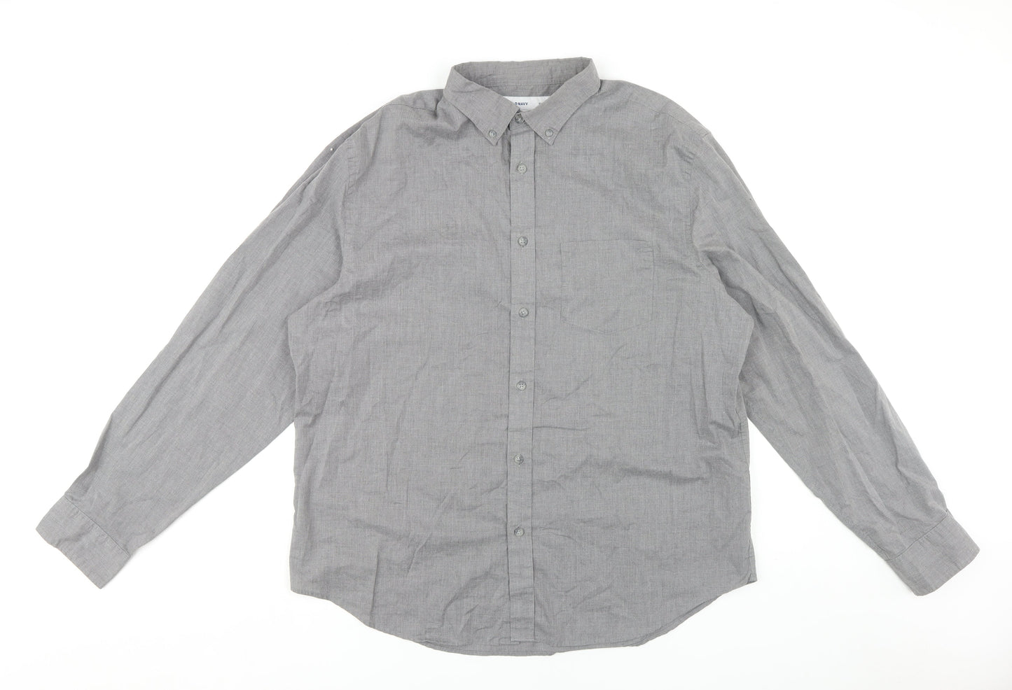 Old Navy Men's Grey Slim Fit Shirt XL Casual