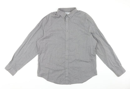 Old Navy Men's Grey Slim Fit Shirt XL Casual