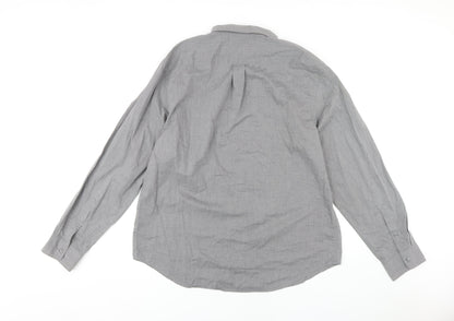 Old Navy Men's Grey Slim Fit Shirt XL Casual