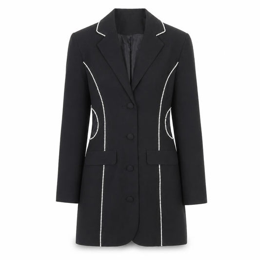 Front view of AsYou Women's Black Jacket Dress, size 8, Party Style