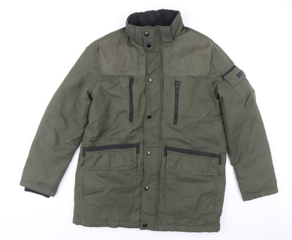 Mens UK Size M JACK & JONES Green Military Jacket