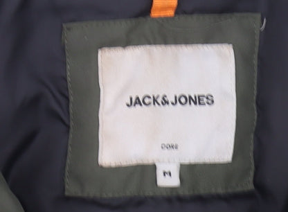 Mens UK Size M JACK & JONES Green Military Jacket