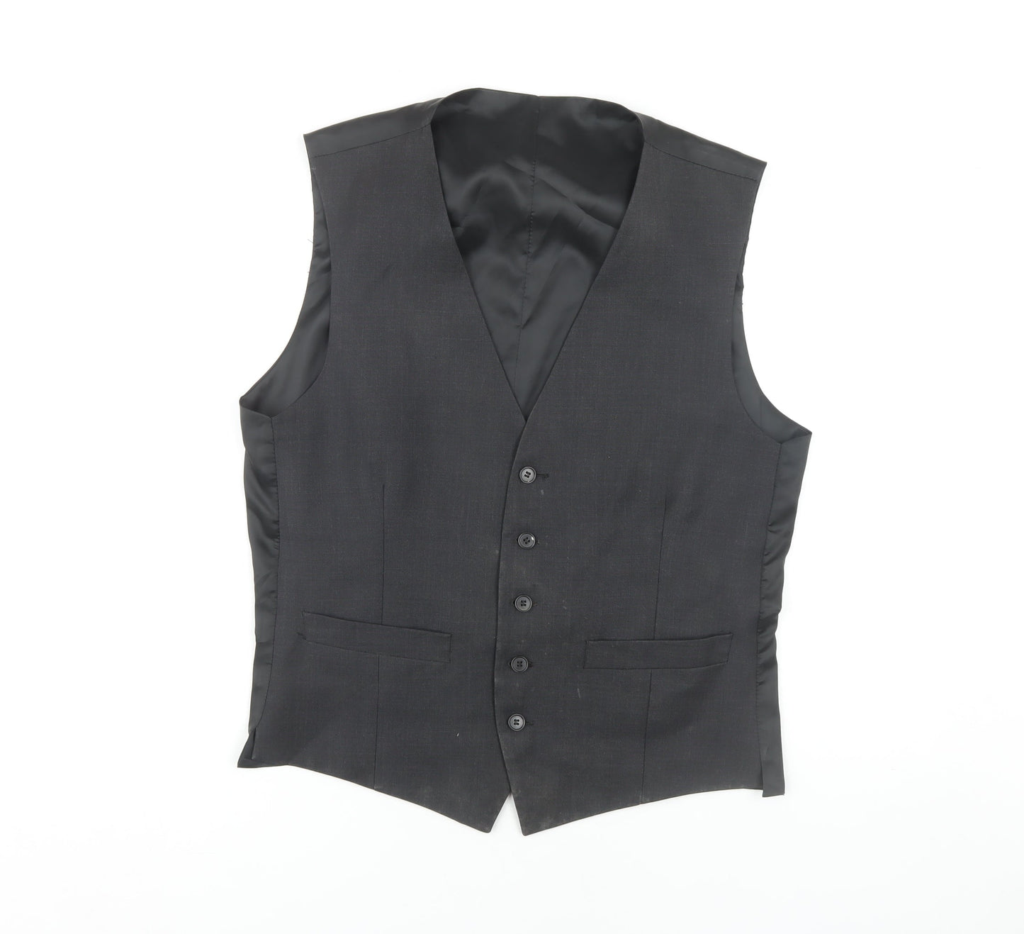Mens UK Size 40 Racing Green Regular Grey Suit Waistcoat