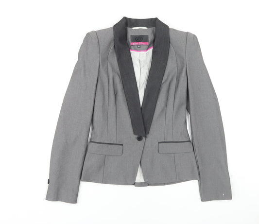 Next Women's Grey Blazer Size 8R Slim Fit
