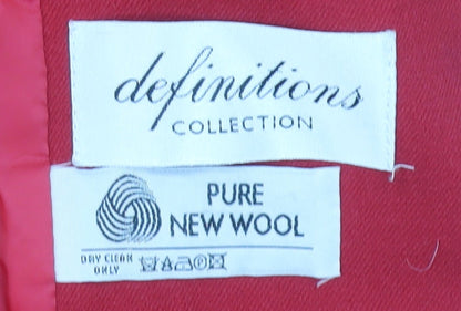 Womens UK Size 10 Definitions Red Basic Jacket