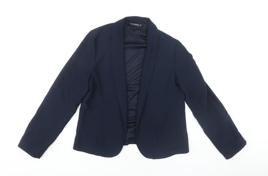 Dunnes Women's Blue Blazer Size 12 Casual Style