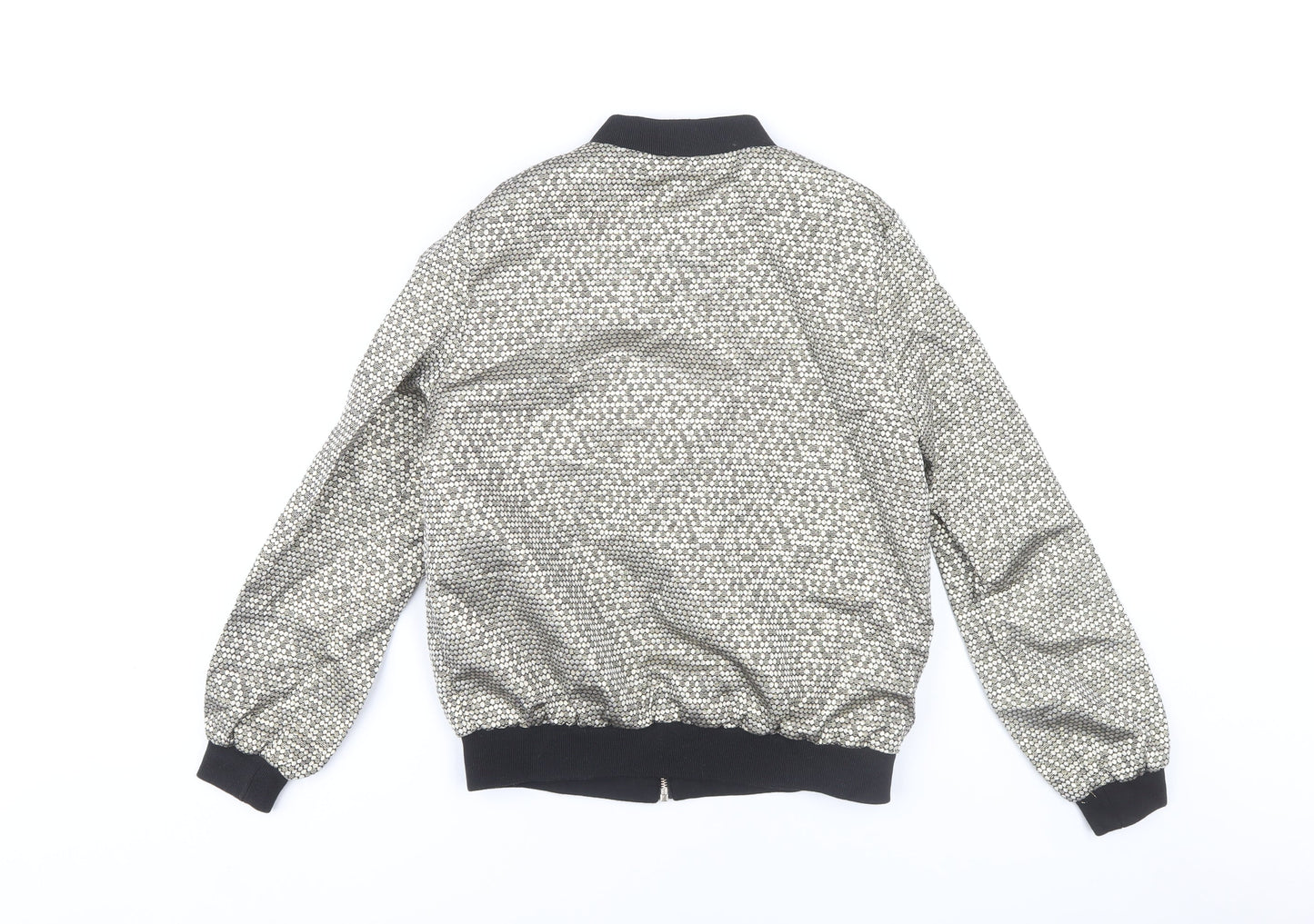 Womens UK Size 8 New Look Gold Bomber Jacket