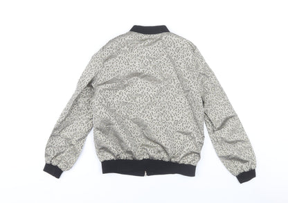 Womens UK Size 8 New Look Gold Bomber Jacket