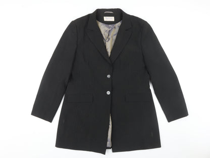 Mackays Women's Black Pinstripe Blazer Size 18
