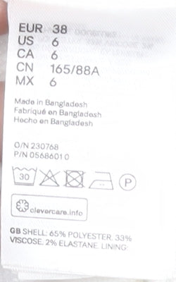 H&M Women's Blazer Size 10 Black White Houndstooth