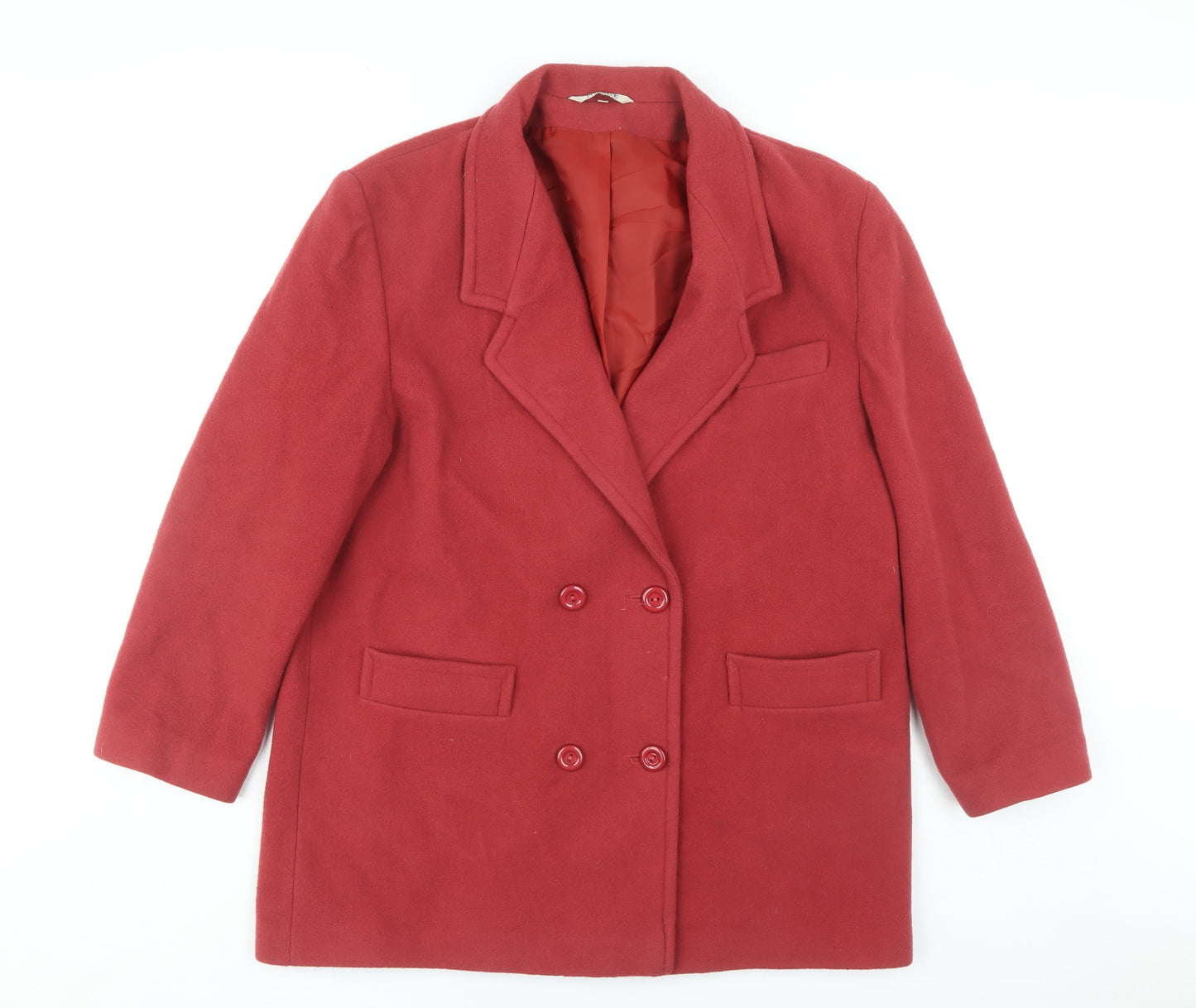Womens UK Size 16 NuAge Red Overcoat