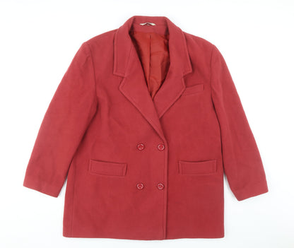 Womens UK Size 16 NuAge Red Overcoat