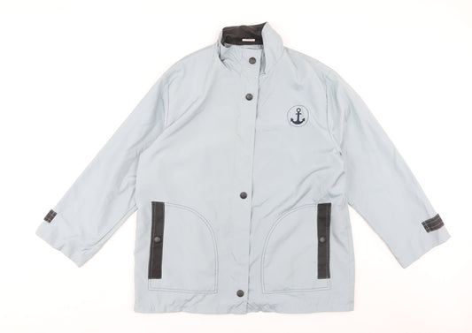 Womens UK Size M Anne de Lancay Blue Basic Jacket