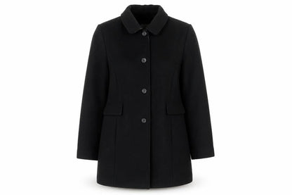 Womens UK Size 4 Damart Black Overcoat