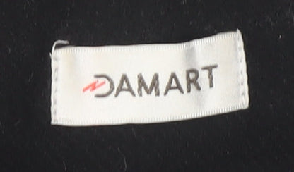 Damart Women's Black Wool Overcoat, Size 4, Classic Fit