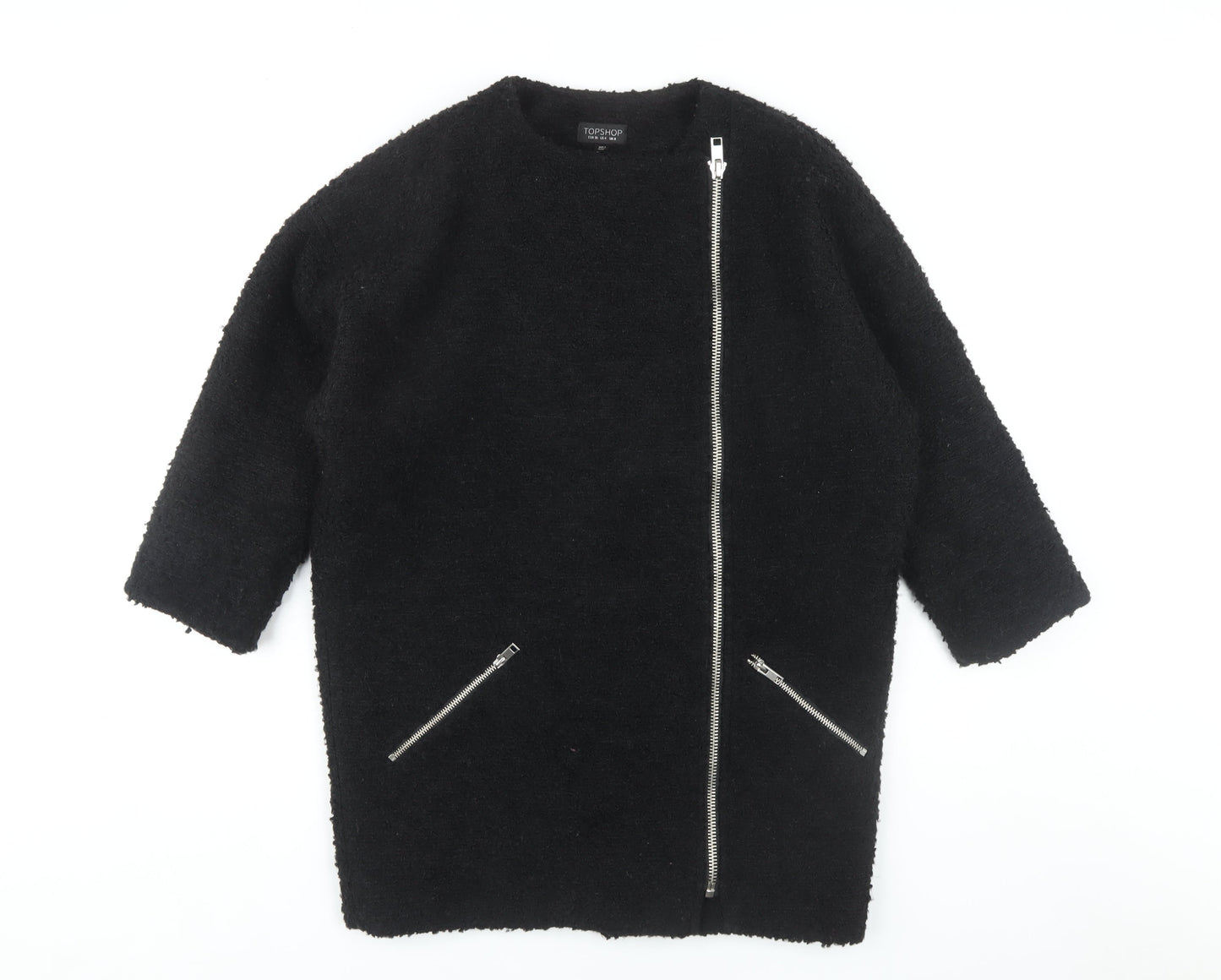 Womens UK Size 8 Topshop Black Basic Jacket