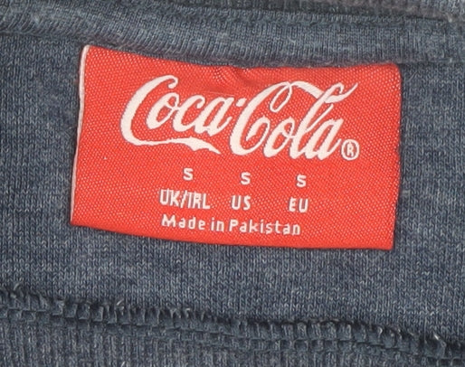 Unisex Adults UK Size S Coca-Cola Blue Pullover Sweatshirt