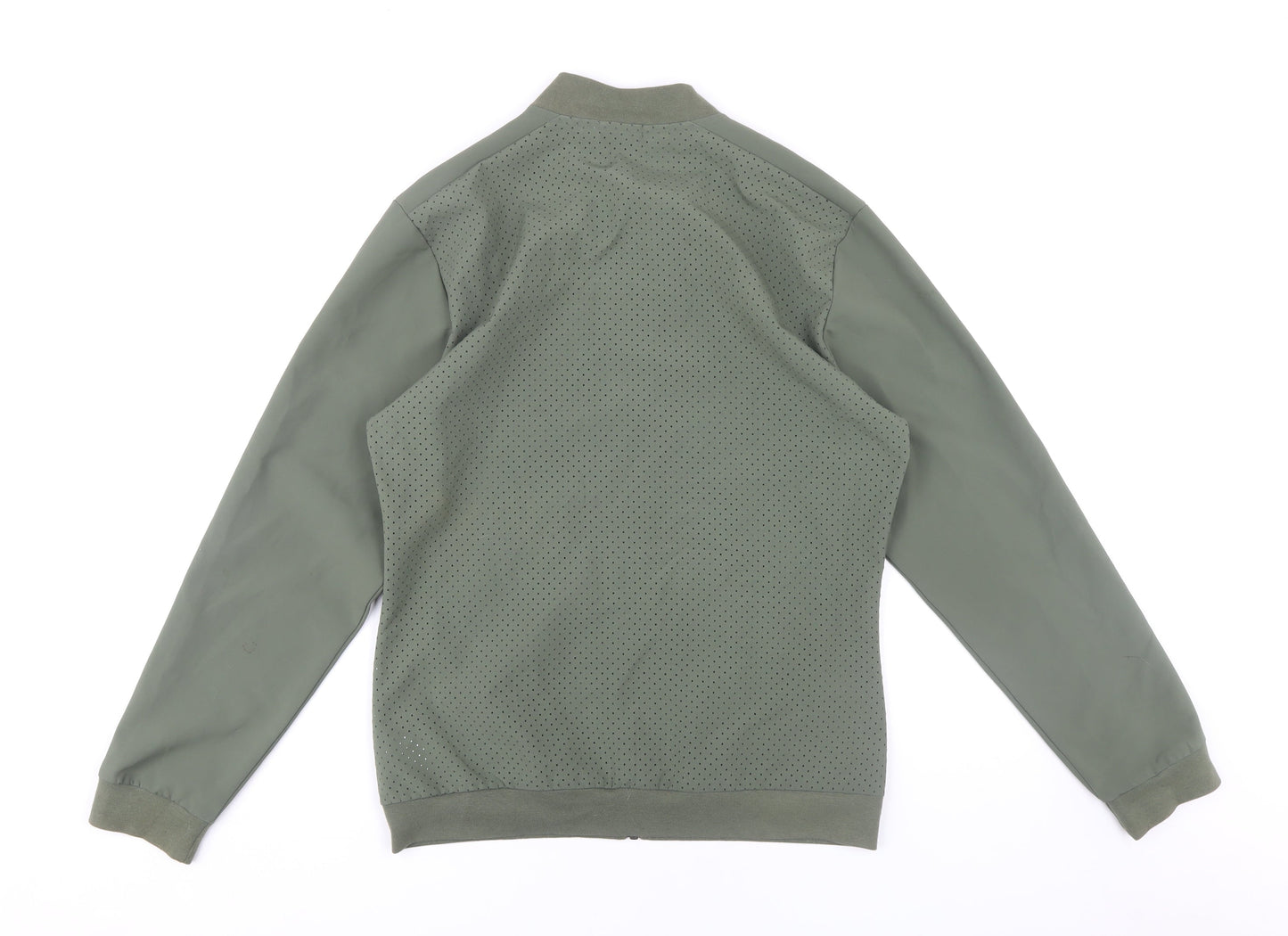 Adidas Men's Green S Basic Jacket with Zip Pockets