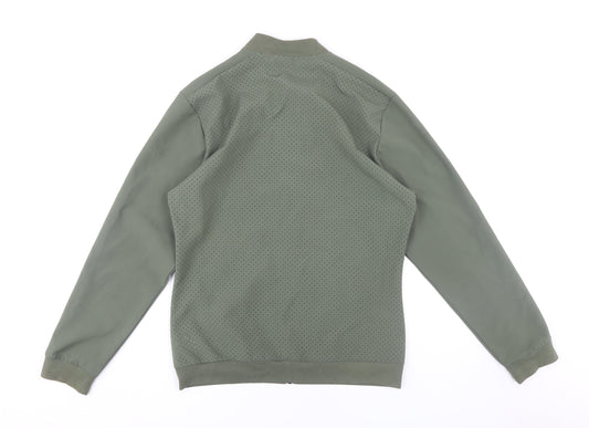 Adidas Men's Green S Basic Jacket with Zip Pockets