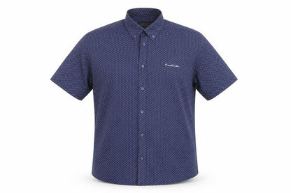 Pierre Cardin Men's Blue Geometric Shirt, M, Regular Fit
