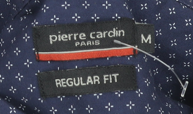 Pierre Cardin Men's Blue Geometric Shirt, M, Regular Fit
