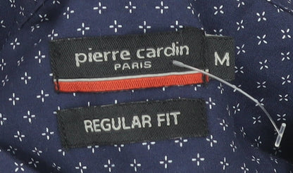 Pierre Cardin Men's Blue Geometric Shirt, M, Regular Fit