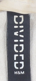 H&M Women's Beige Faux Fur Jacket - Size S